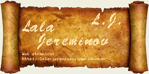 Lala Jereminov vizit kartica
